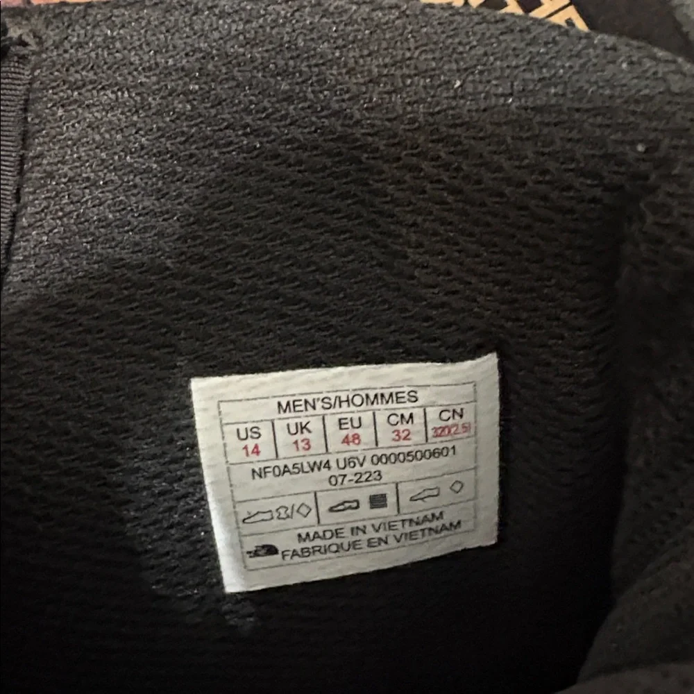 The North Face NIB Chilkat VZip Dark Brown and Black Snow Rain Boots Size 14